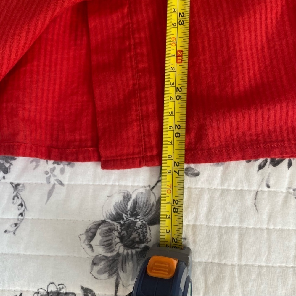 April Cornell Poppy Embroidered Tassel Short Sleeve buttoned Down Blouse… - Picture 13 of 13